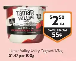 Foodworks Tamar Valley Dairy Yoghurt offer