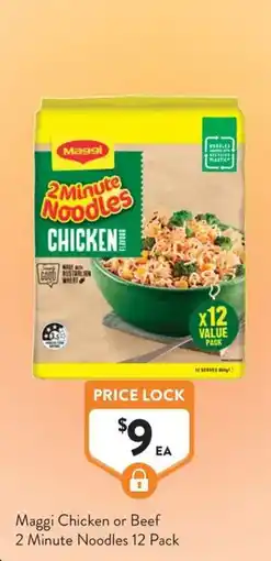 Foodworks Maggi Chicken or Beef 2 Minute Noodles offer