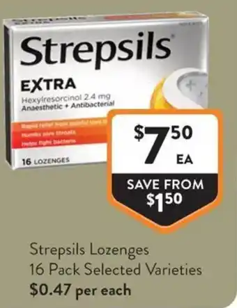 Foodworks Strepsils Lozenges offer