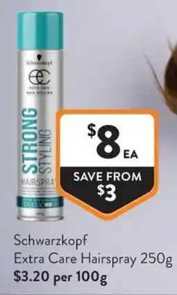 Foodworks Schwarzkopf Extra Care Hairspray offer