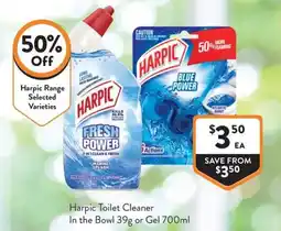 Foodworks Harpic Toilet Cleaner In the Bowl or Gel offer