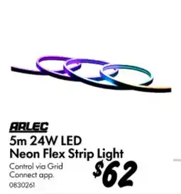 Bunnings 24w led neon flex strip light offer