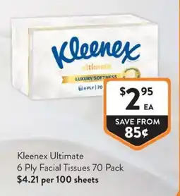 Foodworks Kleenex Ultimate 6 Ply Facial Tissues offer