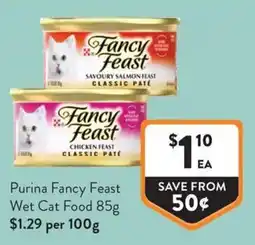 Foodworks Purina Fancy Feast Wet Cat Food offer