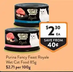 Foodworks Purina Fancy Feast Royale Wet Cat Food offer
