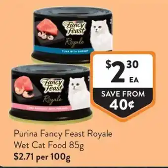 Foodworks Purina Fancy Feast Royale Wet Cat Food offer