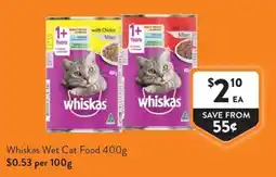 Foodworks Whiskas Wet Cat Food offer