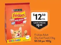 Foodworks Friskies Adult Dry Cat Food offer