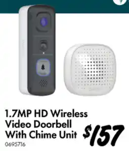 Bunnings 1.7mp hd wireless video doorbell With Chime Unit offer