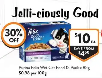 Foodworks Purina Felix Wet Cat Food offer