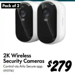 Bunnings 2K Wireless Security Cameras offer