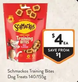 Foodworks Schmackos Training Bites Dog Treats offer