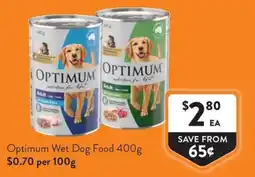 Foodworks Optimum Wet Dog Food offer