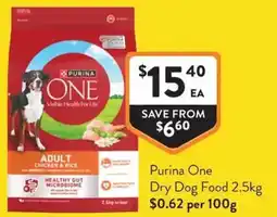 Foodworks Purina One Dry Dog Food offer