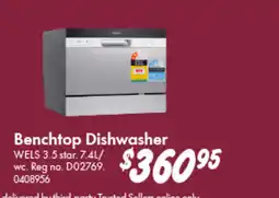 Bunnings Benchtop Dishwasher offer