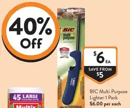 Foodworks BIC Multi Purpose Lighter offer