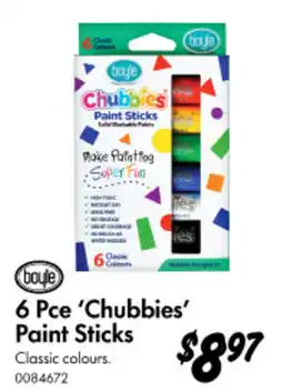 Bunnings 6 Pce Chubbies Paint Sticks offer