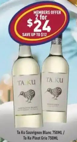 Liquor Legends Ta Ku Sauvignon Blanc / Ta Ku Pinot Gris offer