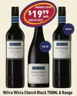Liquor Legends Wirra Wirra Church Block offer