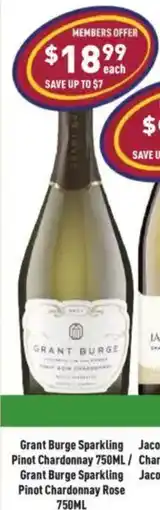 Liquor Legends Grant Burge Sparkling Pinot Chardonnay / Grant Burge Sparkling Pinot Chardonnay Rose offer