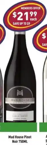 Liquor Legends Mud House Pinot Noir offer