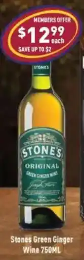 Liquor Legends Stones Green Ginger Wine offer