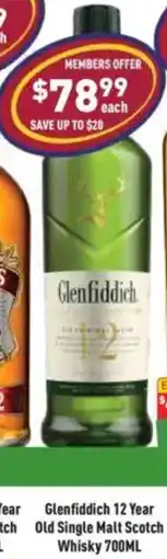 Liquor Legends Glenfiddich 12 Year Old Single Malt Scotch Whisky offer