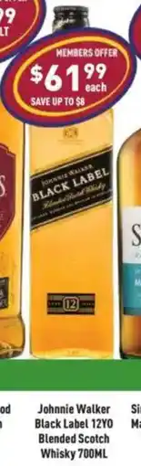 Liquor Legends Johnnie Walker Black Label 12YO Blended Scotch Whisky offer