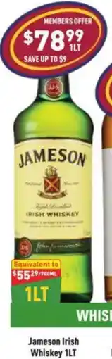 Liquor Legends Jameson Irish Whiskey offer