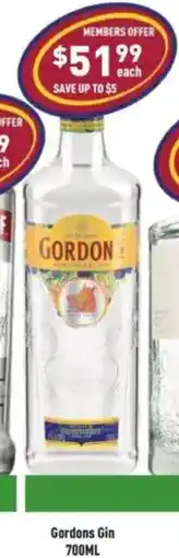 Liquor Legends Gordons Gin offer