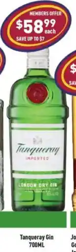 Liquor Legends Tanqueray Gin offer