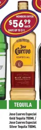 Liquor Legends Jose Cuervo Especial Gold Tequila / Jose Cuervo Especial Silver Tequila offer