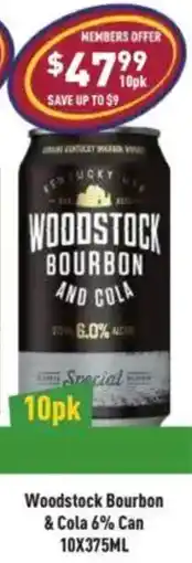 Liquor Legends Woodstock Bourbon & Cola 6% offer