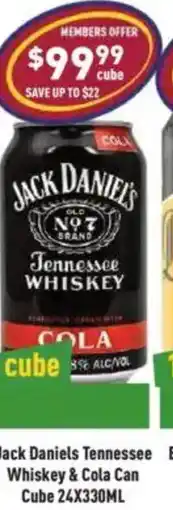 Liquor Legends Jack Daniels Tennessee Whiskey & Cola Can Cube offer