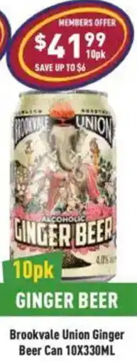 Liquor Legends Brookvale Union Ginger Beer Can offer