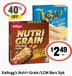 IGA Kellogg's Nutri-Grain/LCM Bars offer