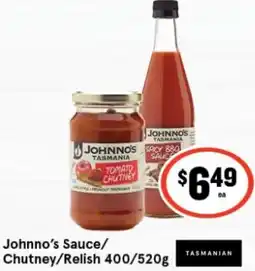 IGA Johnno's Sauce/ Chutney/Relish offer