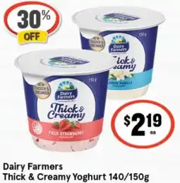 IGA Dairy Farmers Thick & Creamy Yoghurt offer