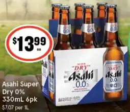 IGA Asahi Super Dry 0% offer
