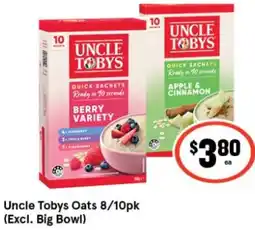 IGA Uncle Tobys Oats offer