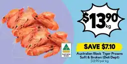 Drakes Australian Black Tiger Prawns Soft & Broken offer