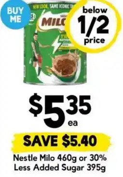 Drakes Nestle Milo or 30% Less Added Sugar offer