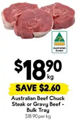 Drakes Australian Beef Chuck Steak or Gravy Beef offer