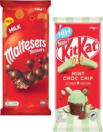 Coles Nestlé Block Chocolate 118g-200g or Mars Maltesers Block Chocolate 146g offer