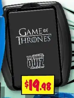 JB Hi-Fi Game of thrones top trumps quiz offer