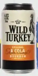 Foodland Wild Turkey & Dry or Cola Cans offer