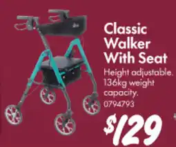 Bunnings Classic Walker With Seat offer
