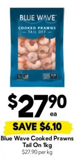 Drakes Blue Wave Cooked Prawns Tail On offer