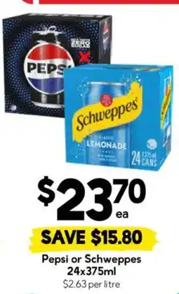 Drakes Pepsi or Schweppes offer