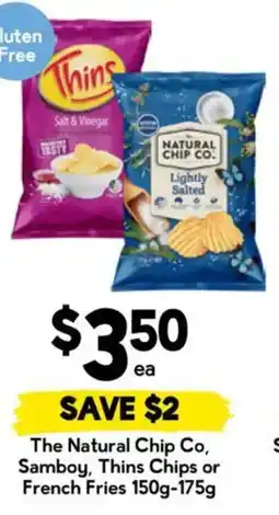 Drakes The Natural Chip Co Samboy Thins Chips or French Fries offer